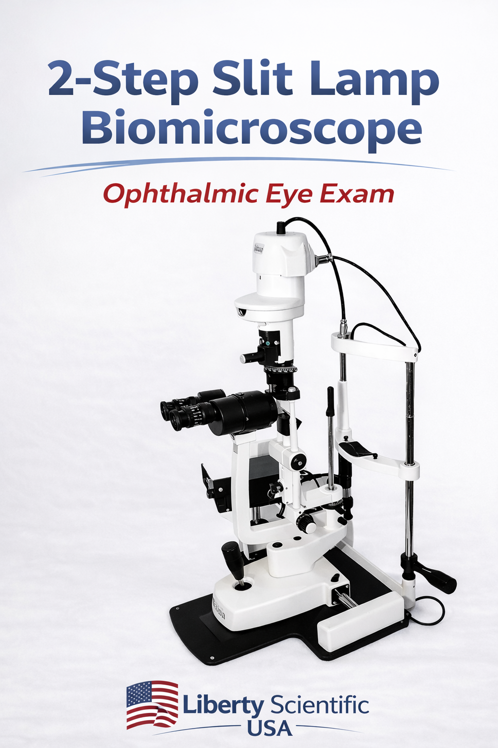2-Step Slit Lamp Biomicroscope Ophthalmic Exam | Free Accessories