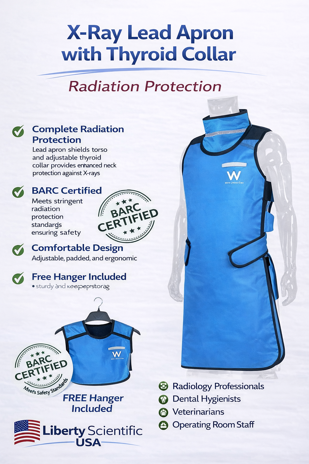 X-Ray Lead Apron with Thyroid Shield Collar | BARC - USA