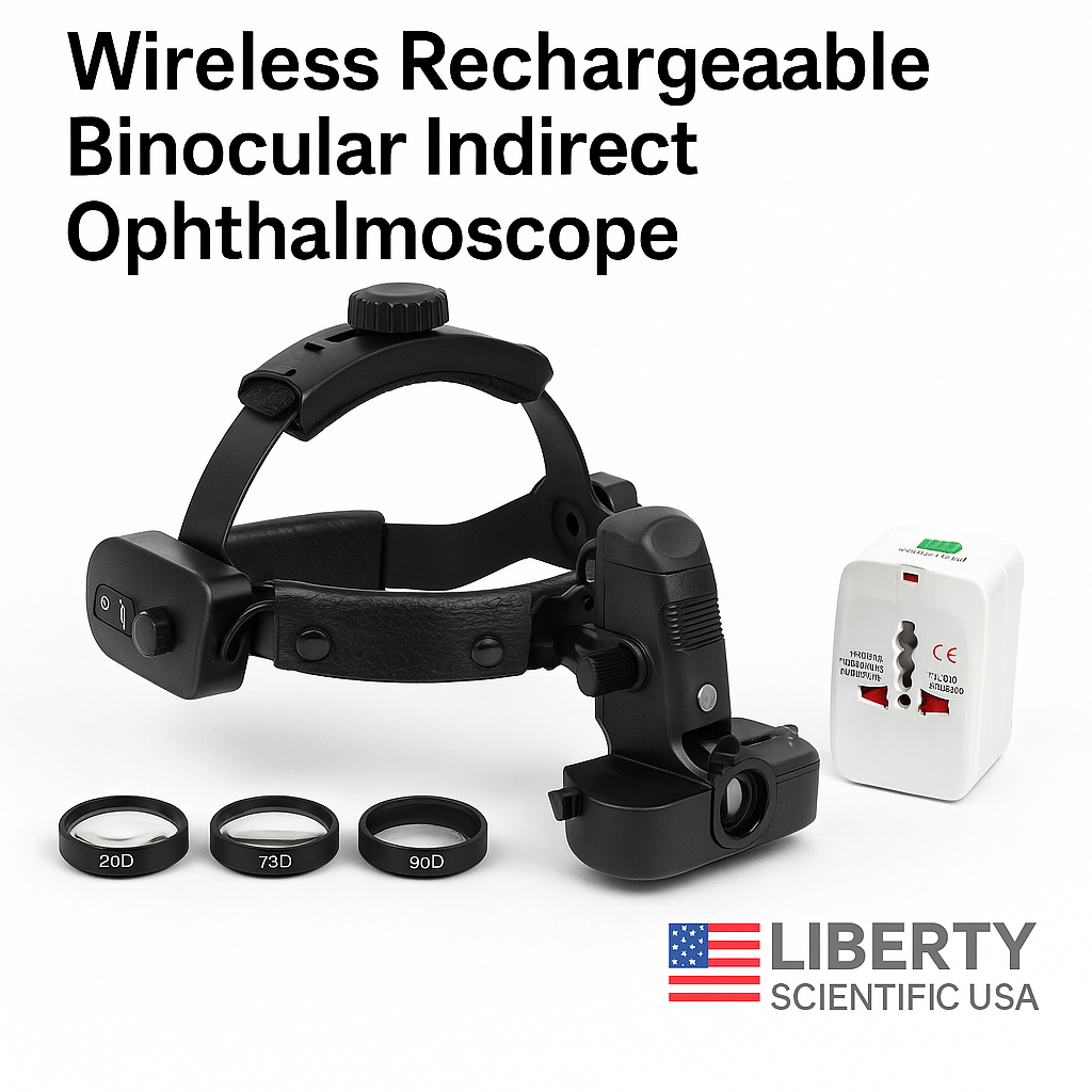 Wireless Indirect Ophthalmoscope Set 20D 78D 90D Lens + Adapter