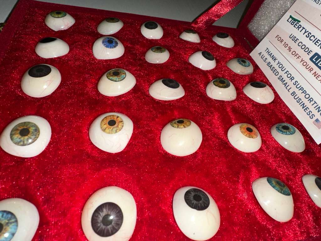 50 pc mix Human Prosthetic Eyes all different Size SHIP from USA Fall 2025 stock