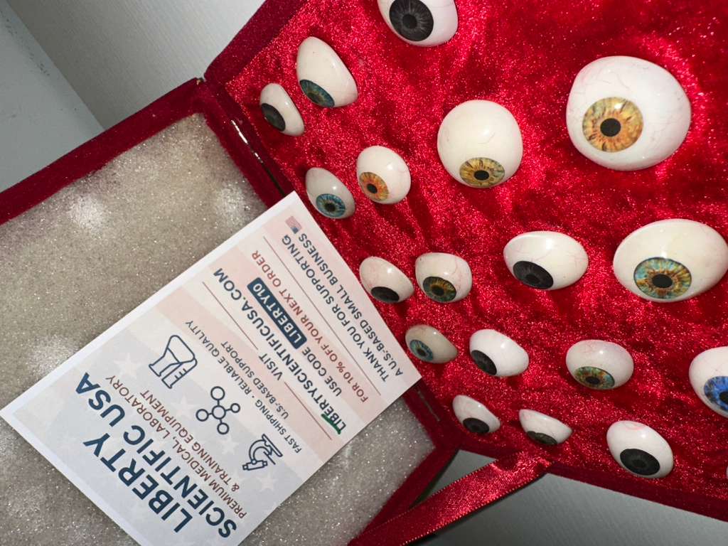 50 pc mix Human Prosthetic Eyes all different Size SHIP from USA Fall 2025 stock