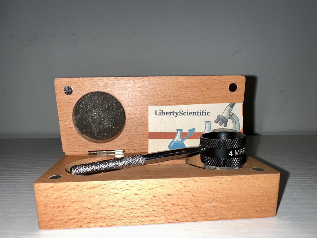 4 Mirror Gonio lens with Handle & Wooden case | Ophthalmology