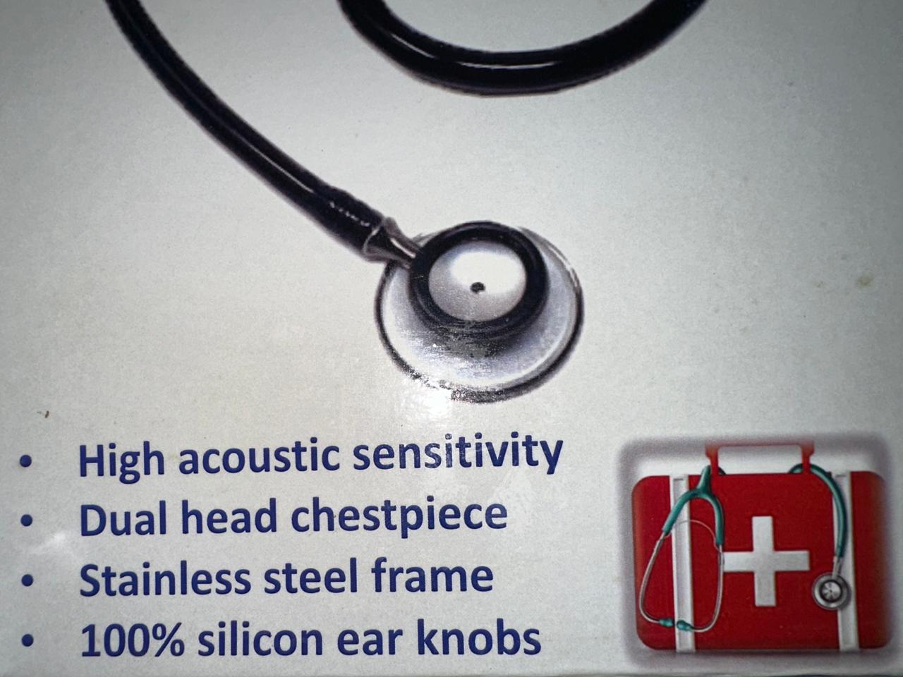 Super Diamond Deluxe Teaching Stethoscope Dual Head High Acoustic Sensitivity | USA