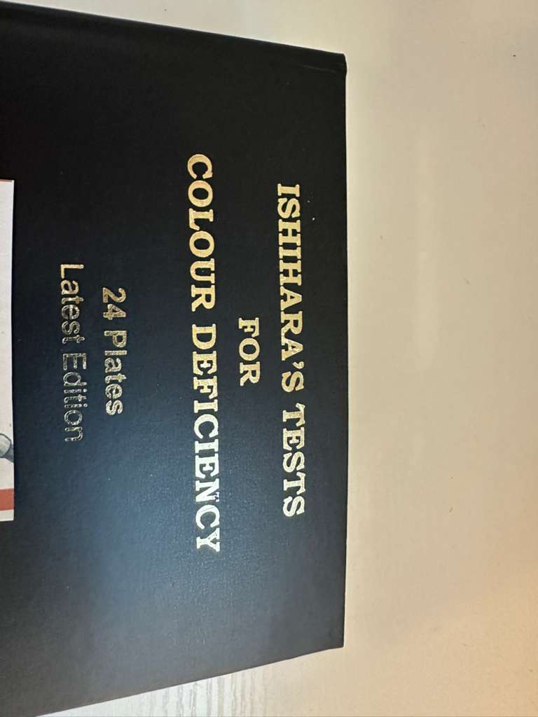 24 PLATES ISHIHARA TEST BOOK OPTOMETRY & COLOR BLINDNENESS