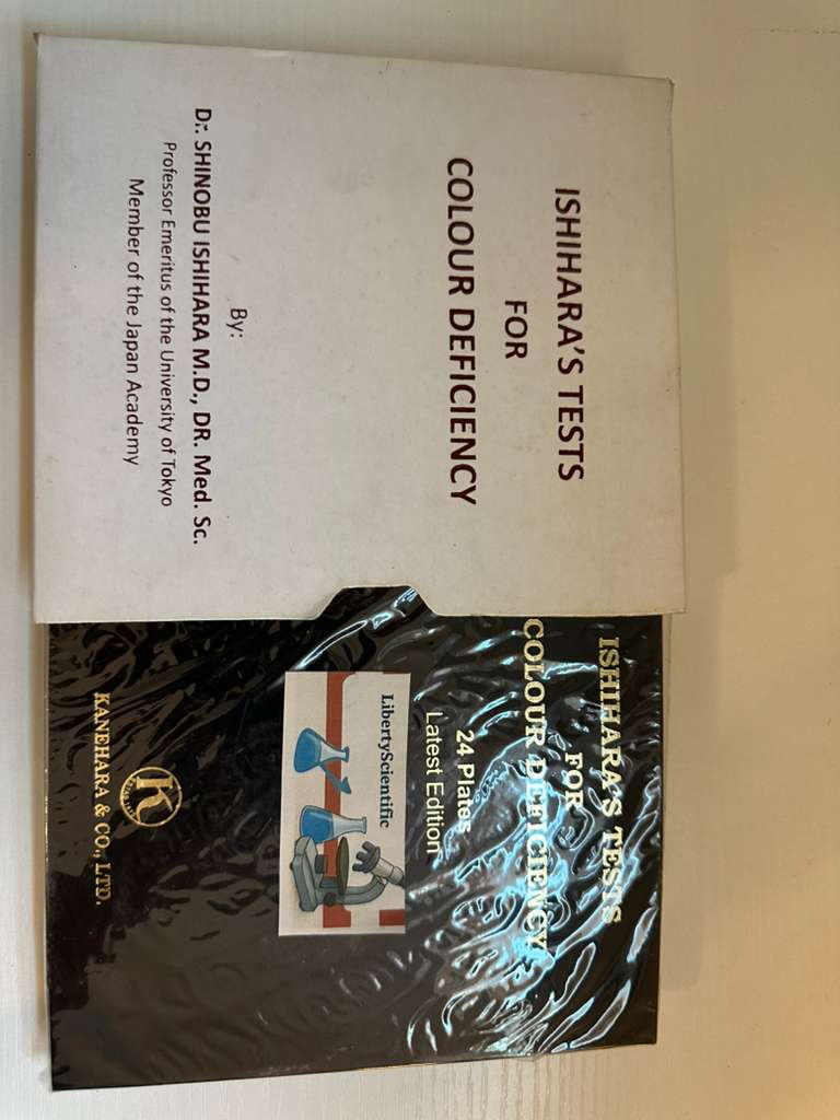 24 PLATES ISHIHARA TEST BOOK OPTOMETRY & COLOR BLINDNENESS